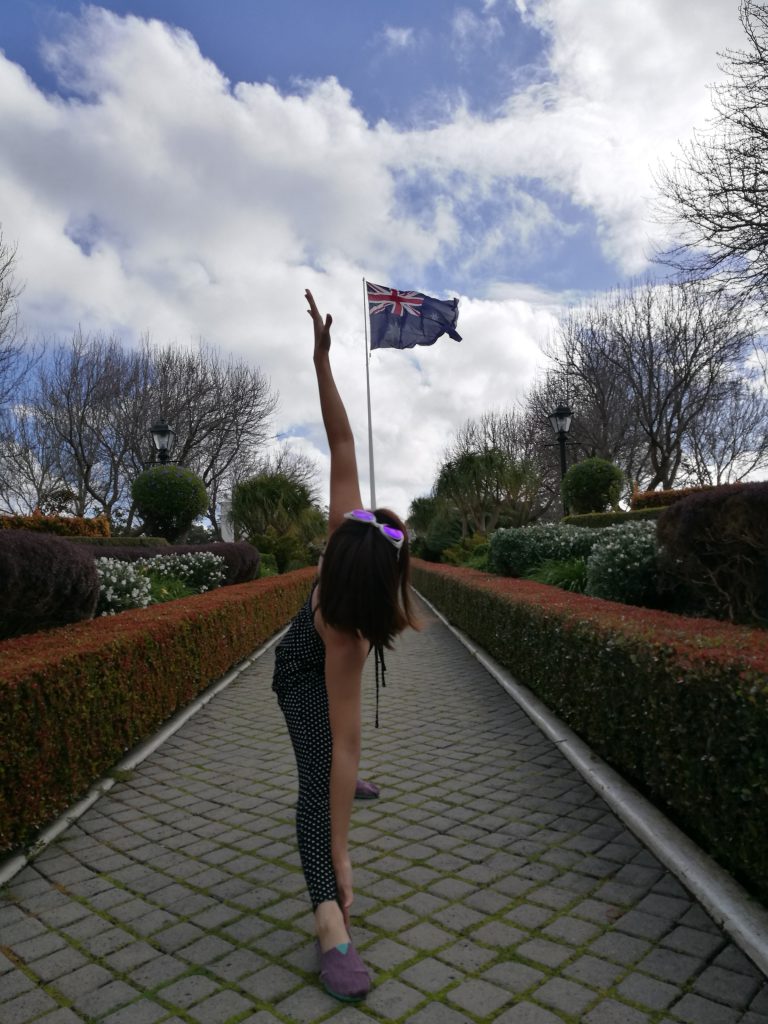 Yoga with Aussie Flag